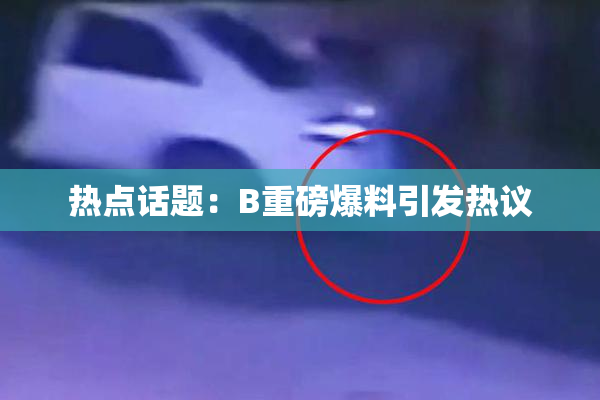 热点话题：B重磅爆料引发热议