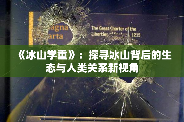 《冰山学重》：探寻冰山背后的生态与人类关系新视角