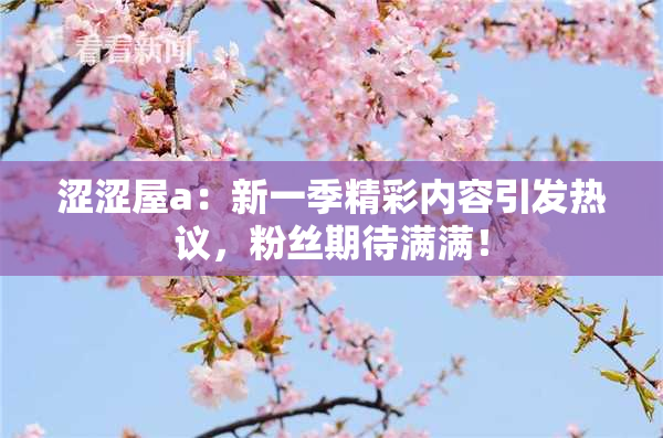 涩涩屋a：新一季精彩内容引发热议，粉丝期待满满！