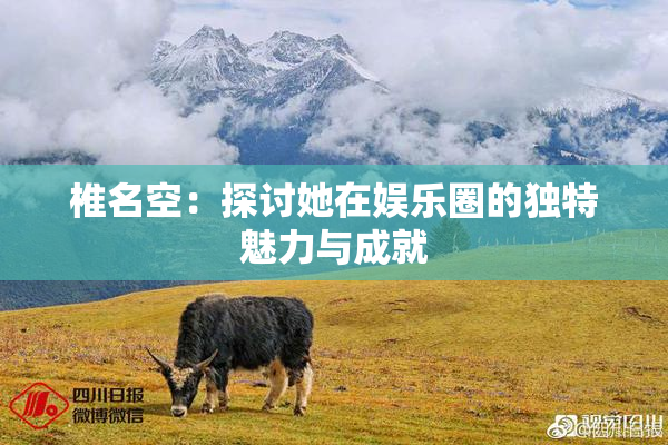 椎名空：探讨她在娱乐圈的独特魅力与成就