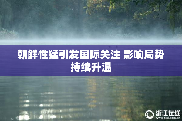 朝鲜性猛引发国际关注 影响局势持续升温