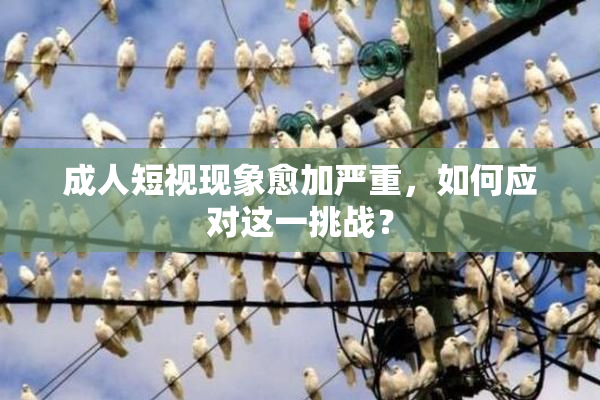 成人短视现象愈加严重，如何应对这一挑战？