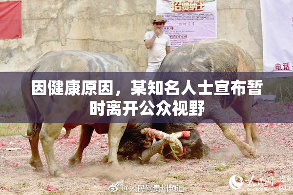 因健康原因，某知名人士宣布暂时离开公众视野