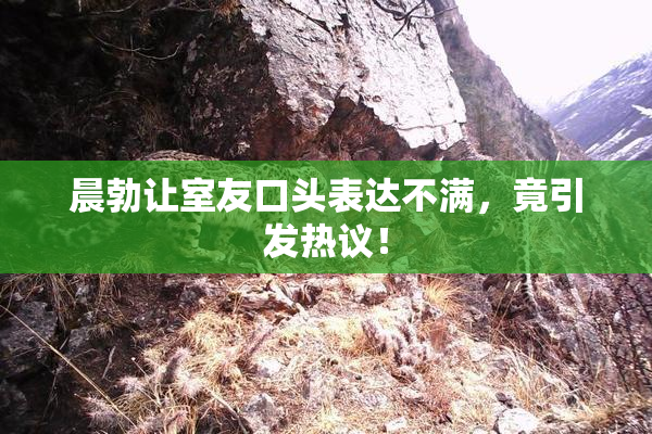 晨勃让室友口头表达不满，竟引发热议！