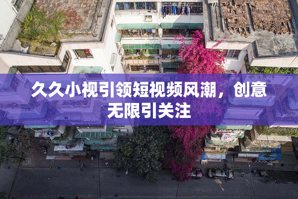 久久小视引领短视频风潮，创意无限引关注