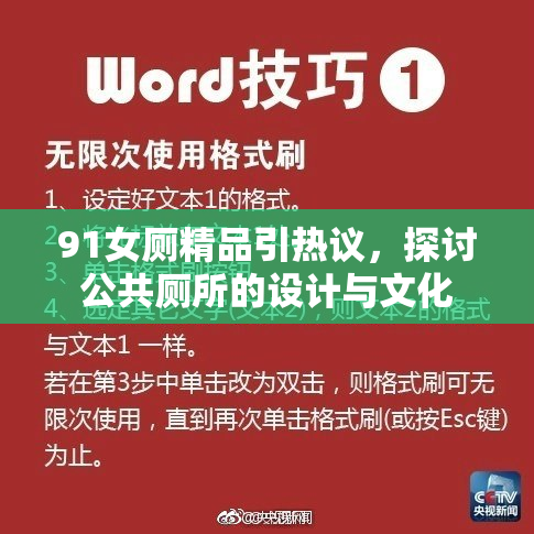 91女厕精品引热议，探讨公共厕所的设计与文化