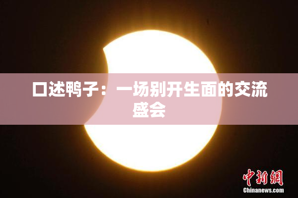口述鸭子：一场别开生面的交流盛会