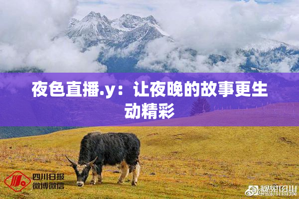 夜色直播.y：让夜晚的故事更生动精彩