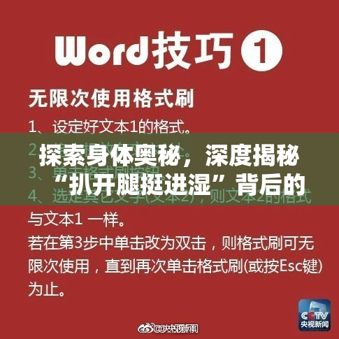 探索身体奥秘，深度揭秘“扒开腿挺进湿”背后的故事