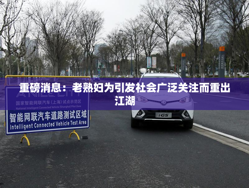 重磅消息：老熟妇为引发社会广泛关注而重出江湖