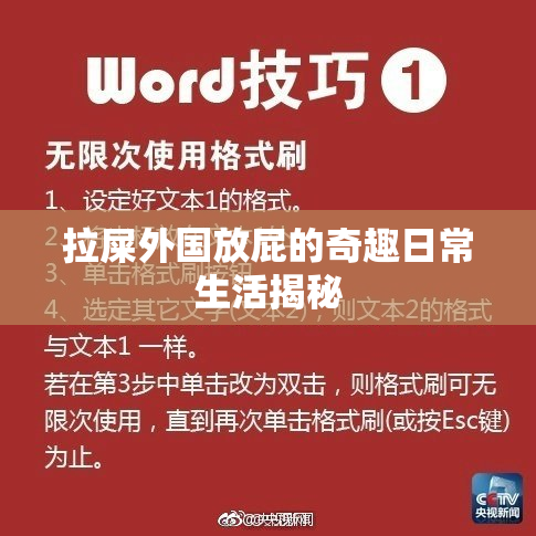 拉屎外国放屁的奇趣日常生活揭秘