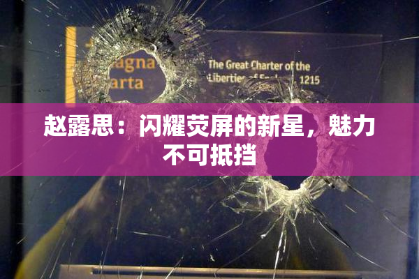 赵露思：闪耀荧屏的新星，魅力不可抵挡