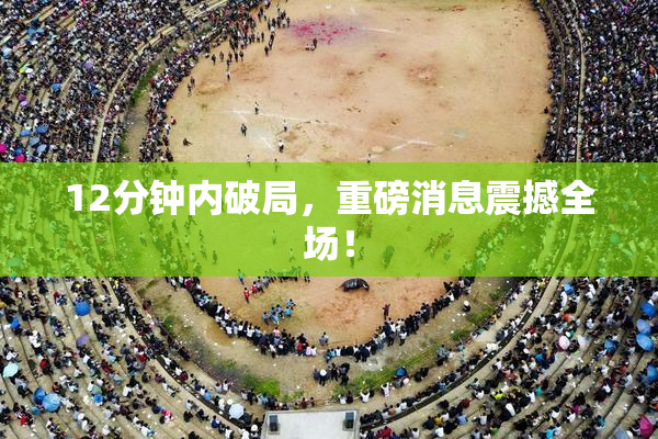 12分钟内破局，重磅消息震撼全场！