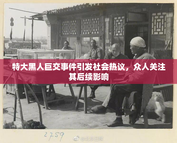 特大黑人巨交事件引发社会热议，众人关注其后续影响