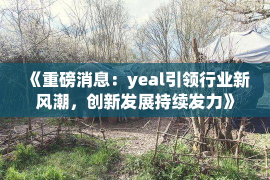 《重磅消息：yeal引领行业新风潮，创新发展持续发力》