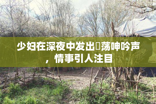 少妇在深夜中发出婬荡呻吟声，情事引人注目