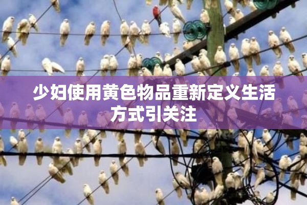 少妇使用黄色物品重新定义生活方式引关注