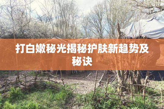 打白嫩秘光揭秘护肤新趋势及秘诀