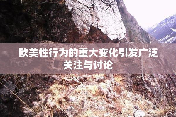 欧美性行为的重大变化引发广泛关注与讨论