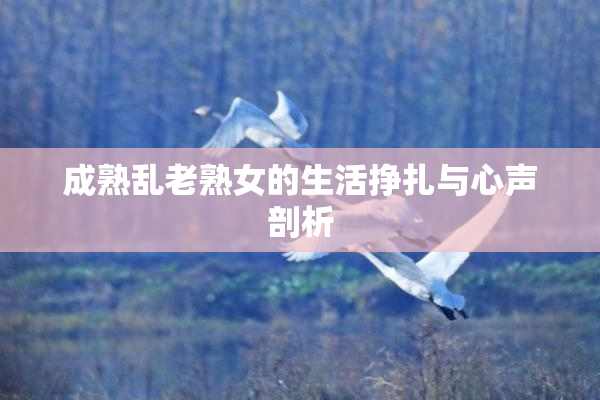 成熟乱老熟女的生活挣扎与心声剖析