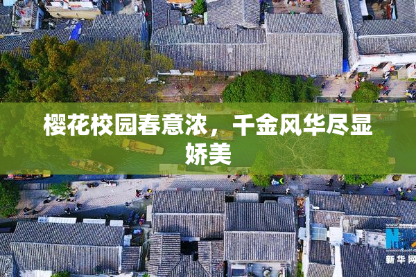 樱花校园春意浓，千金风华尽显娇美