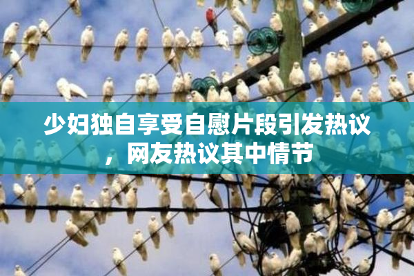 少妇独自享受自慰片段引发热议，网友热议其中情节