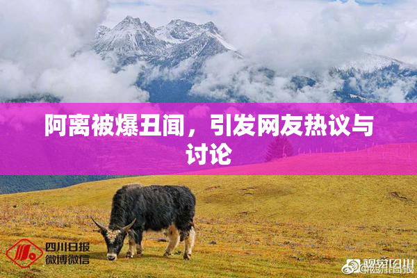 阿离被爆丑闻，引发网友热议与讨论