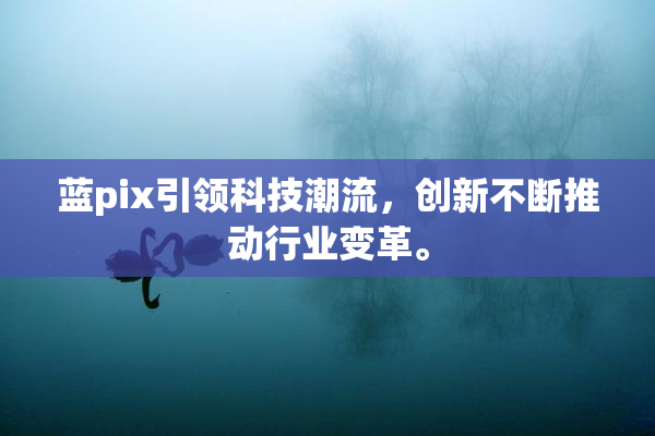 蓝pix引领科技潮流，创新不断推动行业变革。