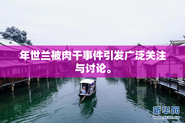 年世兰被肉干事件引发广泛关注与讨论。