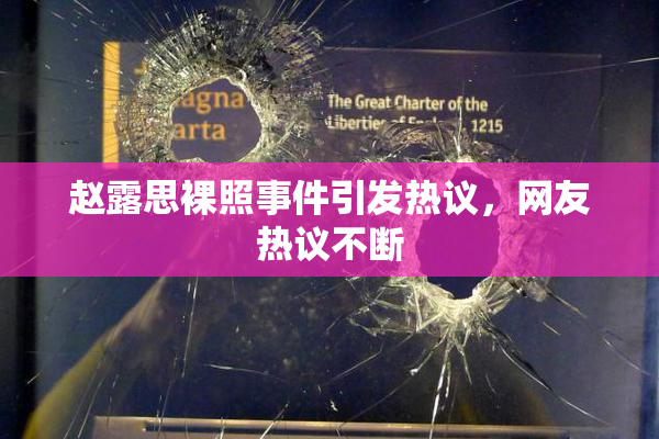 赵露思裸照事件引发热议，网友热议不断