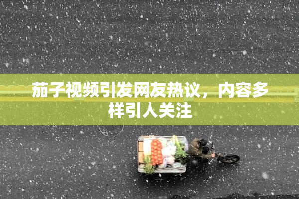 茄子视频引发网友热议，内容多样引人关注