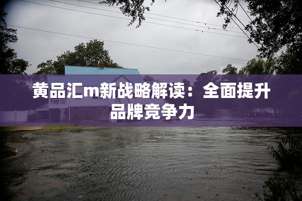 黄品汇m新战略解读：全面提升品牌竞争力