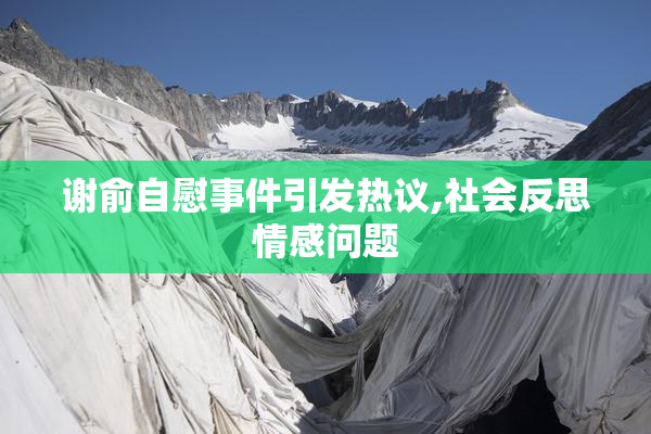 谢俞自慰事件引发热议,社会反思情感问题