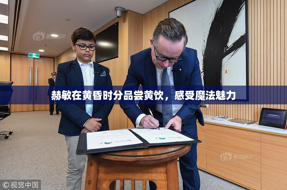赫敏在黄昏时分品尝黄饮，感受魔法魅力