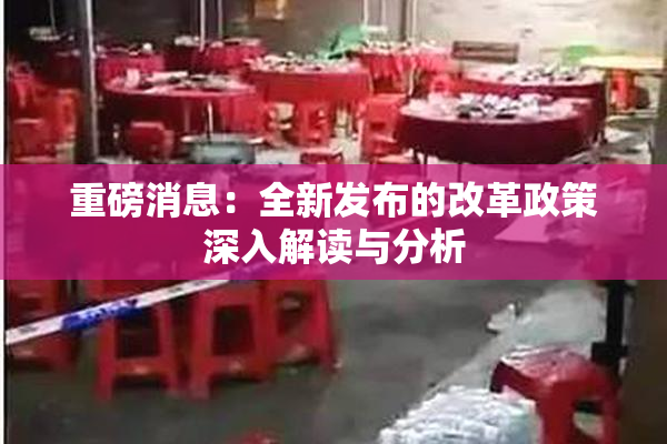 重磅消息：全新发布的改革政策深入解读与分析