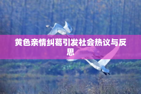 黄色亲情纠葛引发社会热议与反思