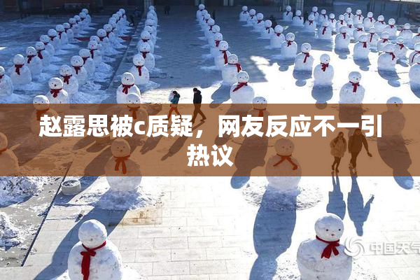 赵露思被c质疑，网友反应不一引热议
