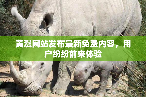 黄漫网站发布最新免费内容，用户纷纷前来体验